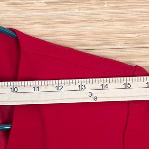 Vintage 90s Jessica Howard Womens Dress Size 8 Red Wrap Midi Sheath Retro - Picture 7 of 10